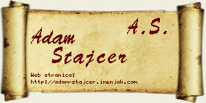 Adam Štajcer vizit kartica